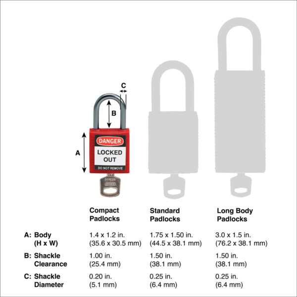 Candado de seguridad para bloqueo - Rojo - Imagen 4