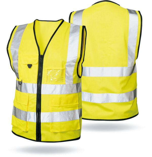Chaleco Amarillo Reflectivo Con Bolsillos