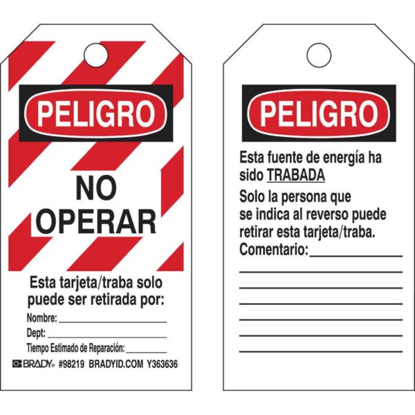 Tarjeta no operar - poliéster (pack x 25) - Imagen 3