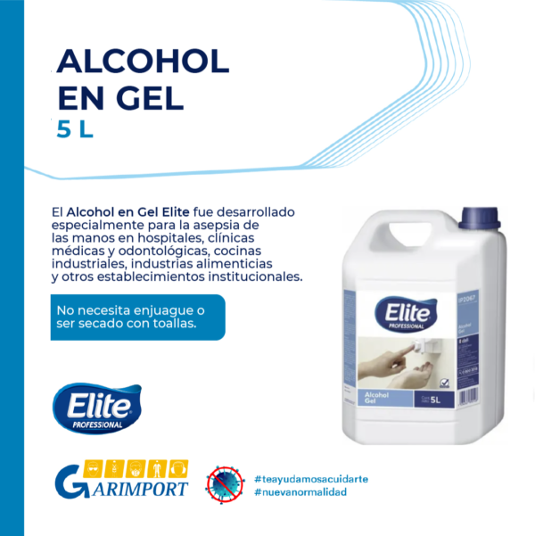 Alcohol en gel Elite - 5L