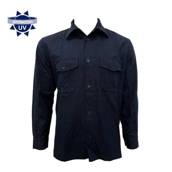 Camisa de trabajo brin azul