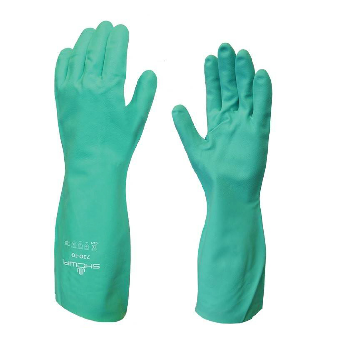 Guantes De Trabajo Nitrilo Verde Showa 730