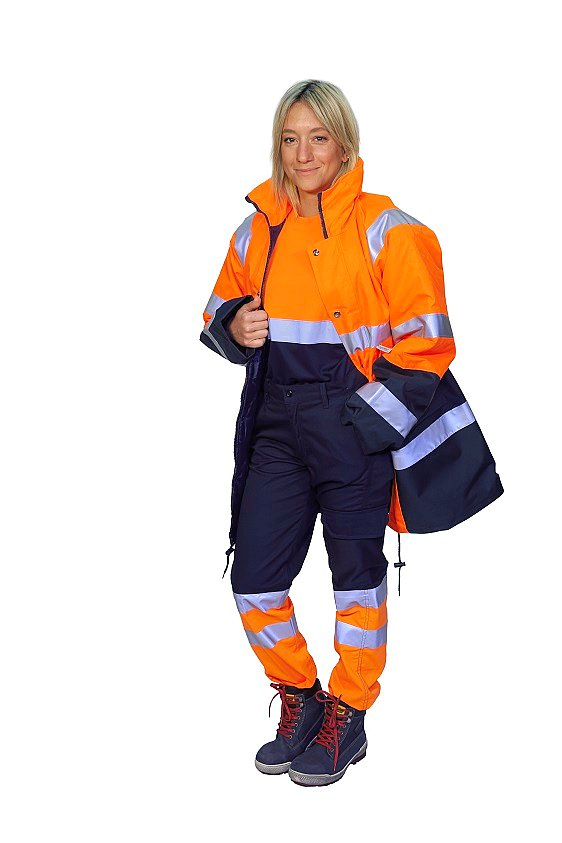 Pantalon De Trabajo Security Color Naranja Con Reflectivo