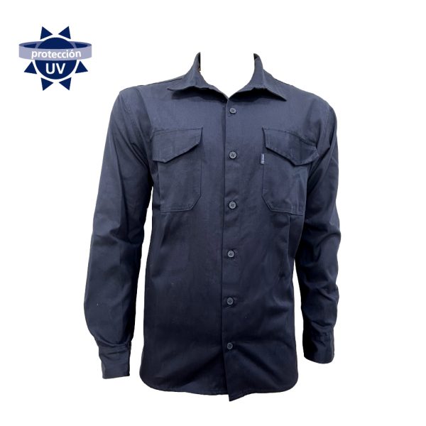Camisa de trabajo cargo 100% algodón azul Pindó