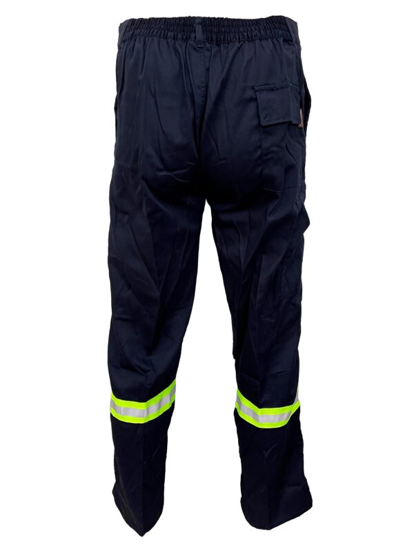 Pantalón de trabajo gabardina azul con reflectivo - Imagen 3