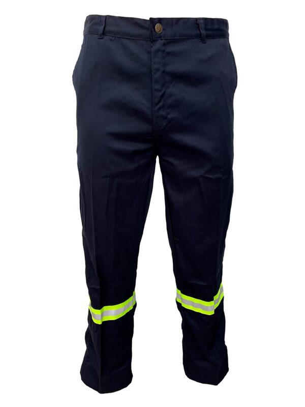 Pantalón de trabajo gabardina azul con reflectivo