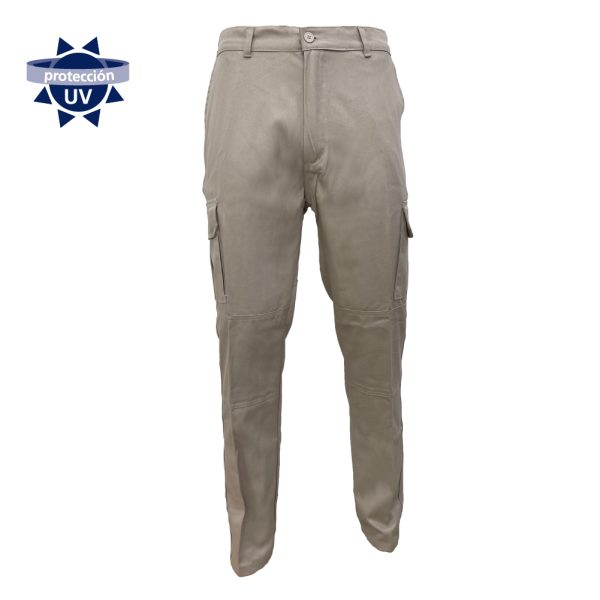 Pantalon de trabajo cargo 100% algodón beige Pindó