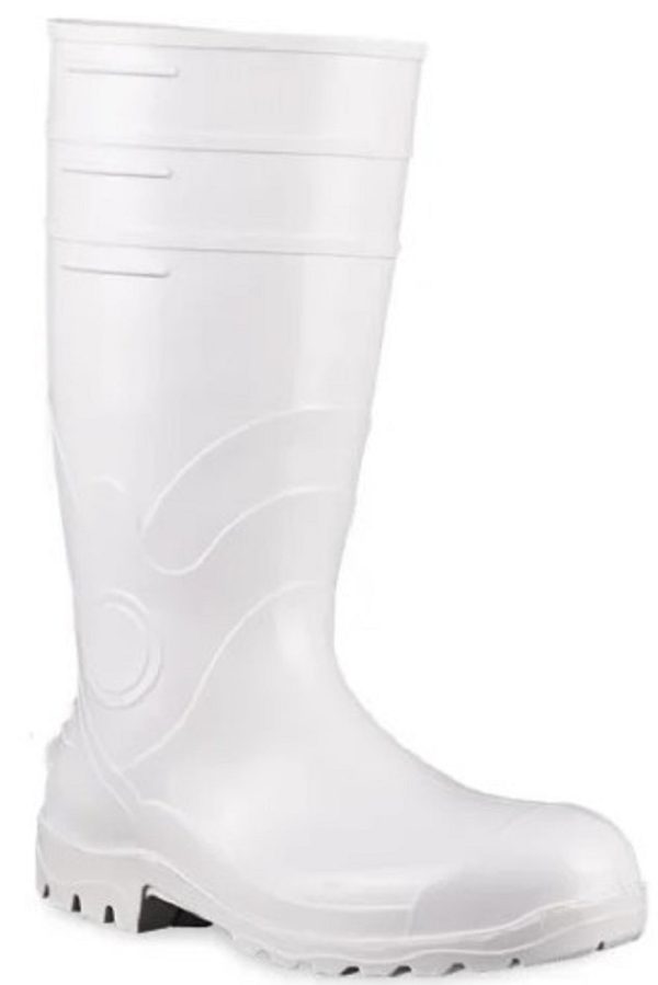 Bota Blanca de PVC Puntera Acero