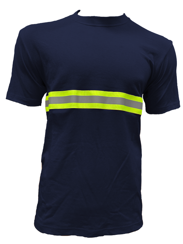 Camiseta  Manga Corta Azul con Reflectivo