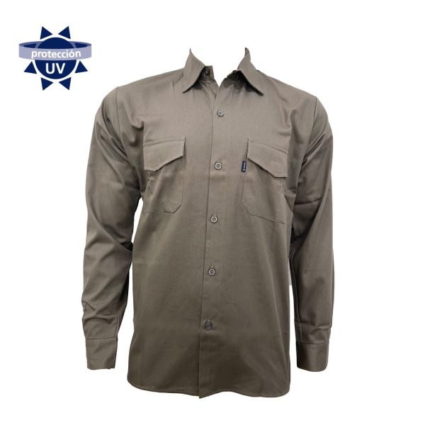 Camisa De Trabajo Cargo 100% Algodón Pindó Verde