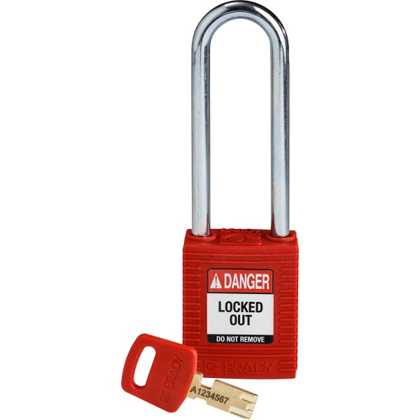 Candado de seguridad para bloqueo  NYL KD Rojo