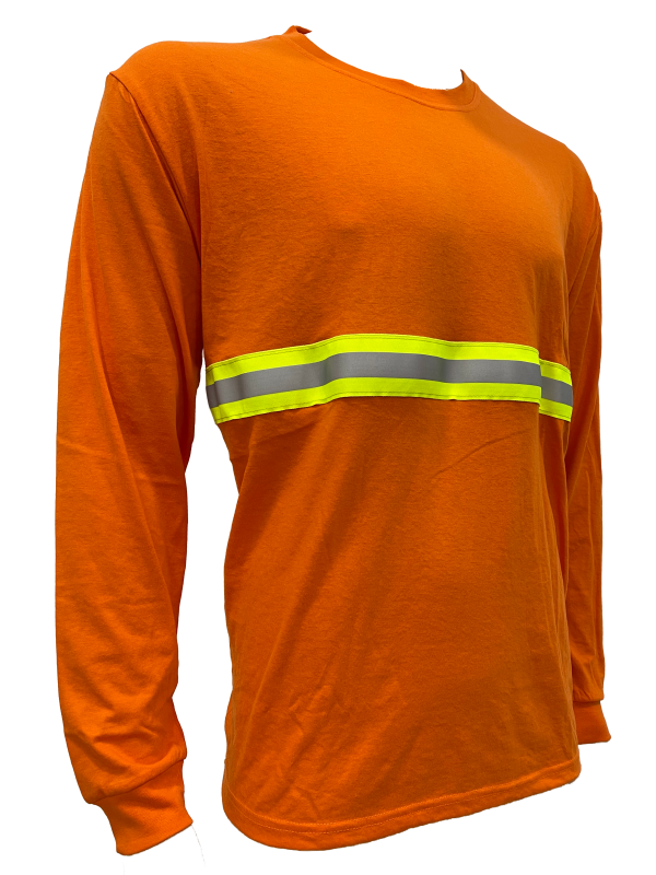 Camiseta  Manga Larga Naranja con Reflectivo
